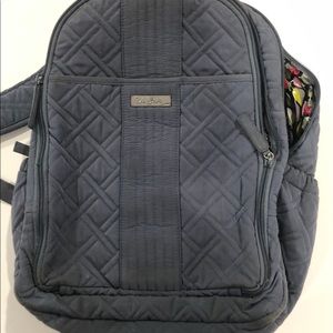 Vera Bradley Grey Backpack Diaper Bag.